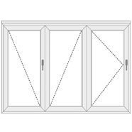 3 dalių sulankstomos medinės durys